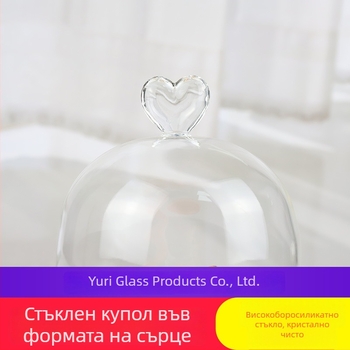 Запазени цветя под стъклен купол, мини пейзаж и конструкторски фигури, стъклена топка във форма на сърце