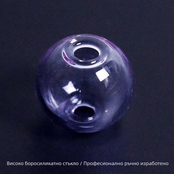 Цветни стъклени топки с отвори, прозрачен кръгъл кристален купол за DIY аксесоари за бижута