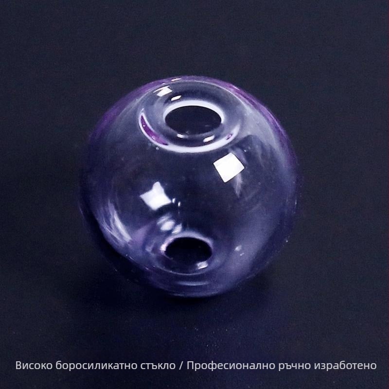 Цветни стъклени топки с отвори, прозрачен кръгъл кристален купол за DIY аксесоари за бижута