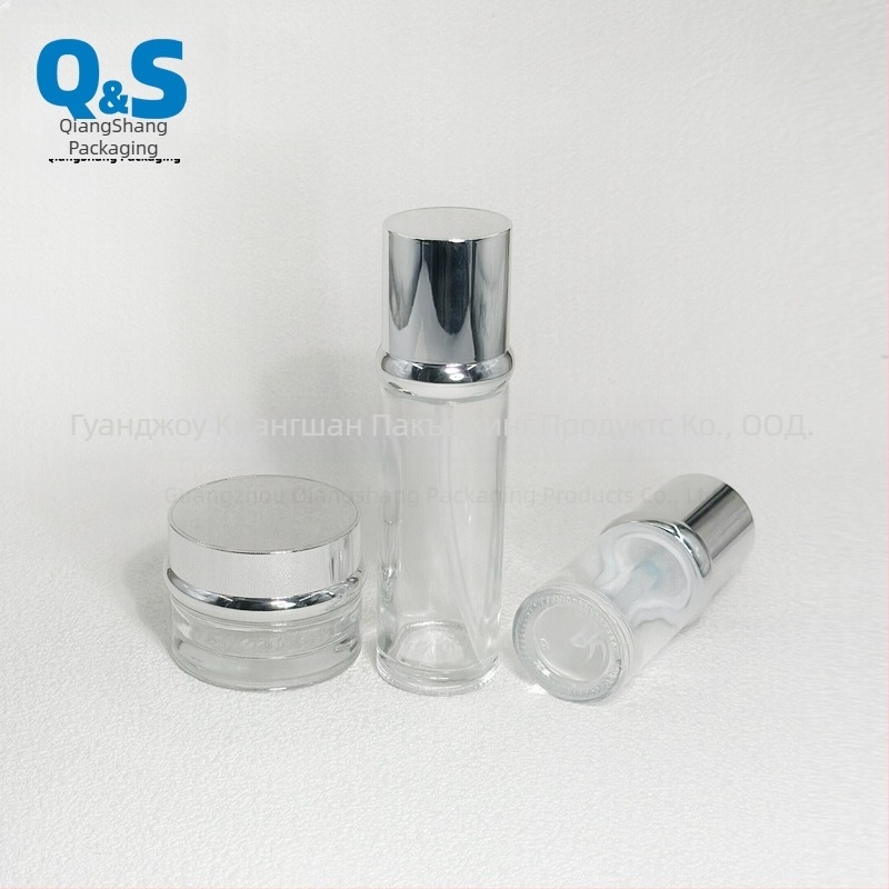 Leibonnie 30g-120ml козметична стъклена бутилка с рамен дизайн, бутилка с помпа за лосион, крем и тоник