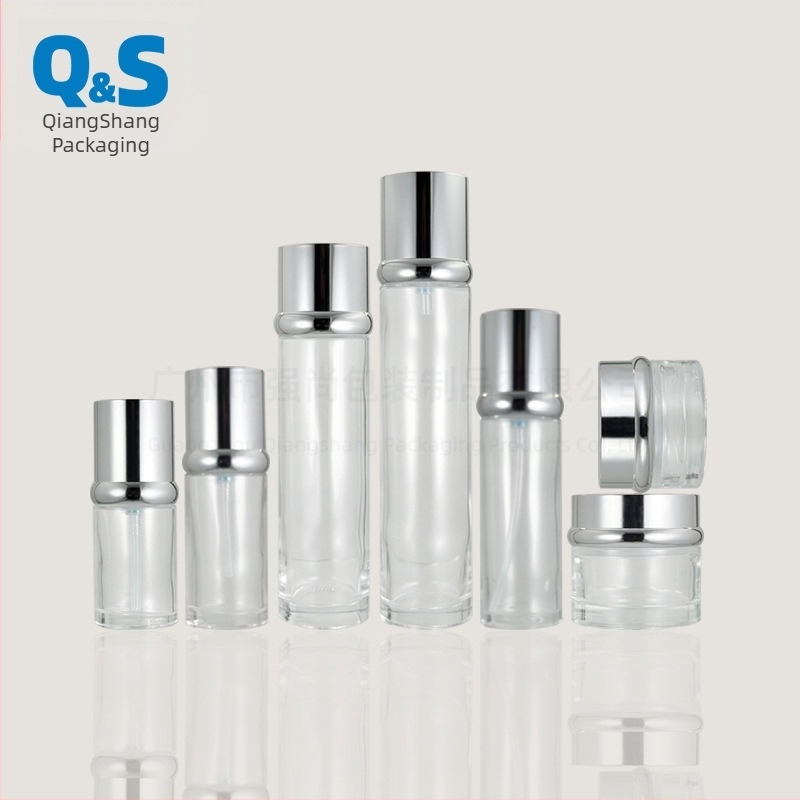Leibonnie 30g-120ml козметична стъклена бутилка с рамен дизайн, бутилка с помпа за лосион, крем и тоник