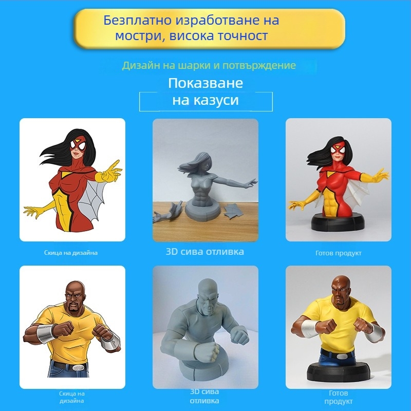 Персонализирани карикатурни фигури, аниме персонажи, мини ландшафт, плюшени играчки, смолени украси, занаятчийски изделия