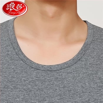 Langsha ултра тънък модал-памучен термо комплект бельо за мъже и жени, кръгла яка, плюс размер, основно долно бельо, горнище с дълъг ръкав и панталони.