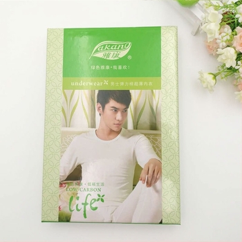 Yakang 5022 Мъжки ултра тънък термо базов слой топ, кръгла яка, памук-ликра, дълги ръкави