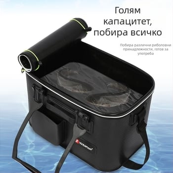 Риболовна кутия с голям капацитет и усилена кофа за риболов с EVA материал за полеви условия