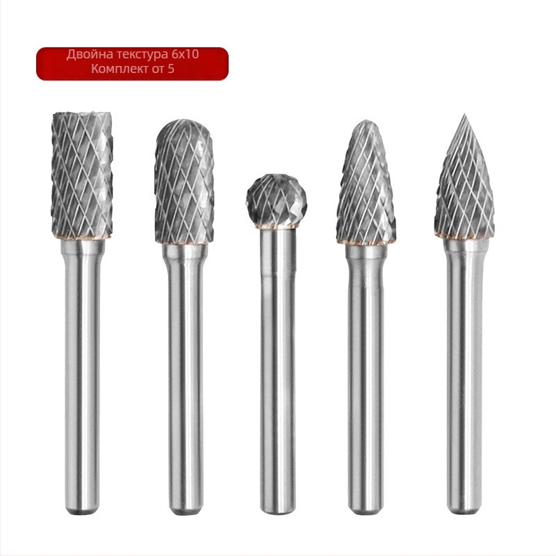6x10/6x12 карбидно-вольфрамова стоманена въртяща се шлайф глава за дървообработване и дърворезба