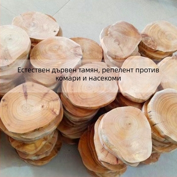 Дървена основа за чай и декоративна подложка от камфорово дърво с коренов мотив