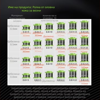 Градуирана свинцова лента за тежести при риболова, покрита, усилени риболовни аксесоари