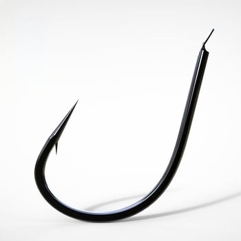Крючки за риболов с изкривена уста, бодлив връх, за каракуда и шаран, тънък шанк, опаковка от 100 броя