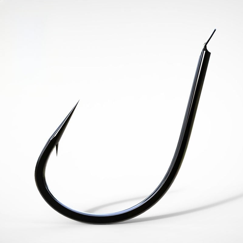 Крючки за риболов с изкривена уста, бодлив връх, за каракуда и шаран, тънък шанк, опаковка от 100 броя