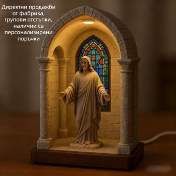 Статуя на свещеник – декоративна фигура за домашна и офисна украса, църковна лампа и великденски украси