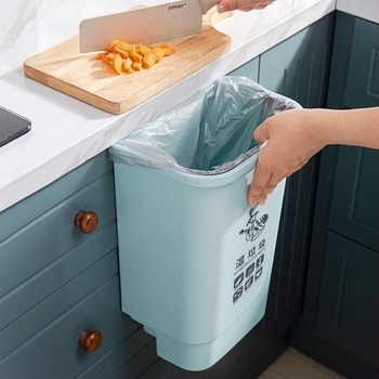 Кош за отпадъци с педал, разделно събиране на мокри и сухи отпадъци, с капак