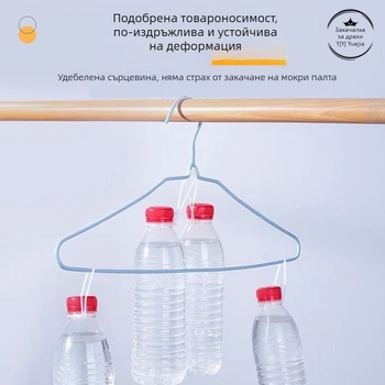 Сушилник за дрехи с нехлъзгаща повърхност, пластмасово покритие, подсилен и удебелен, за общежития и дом