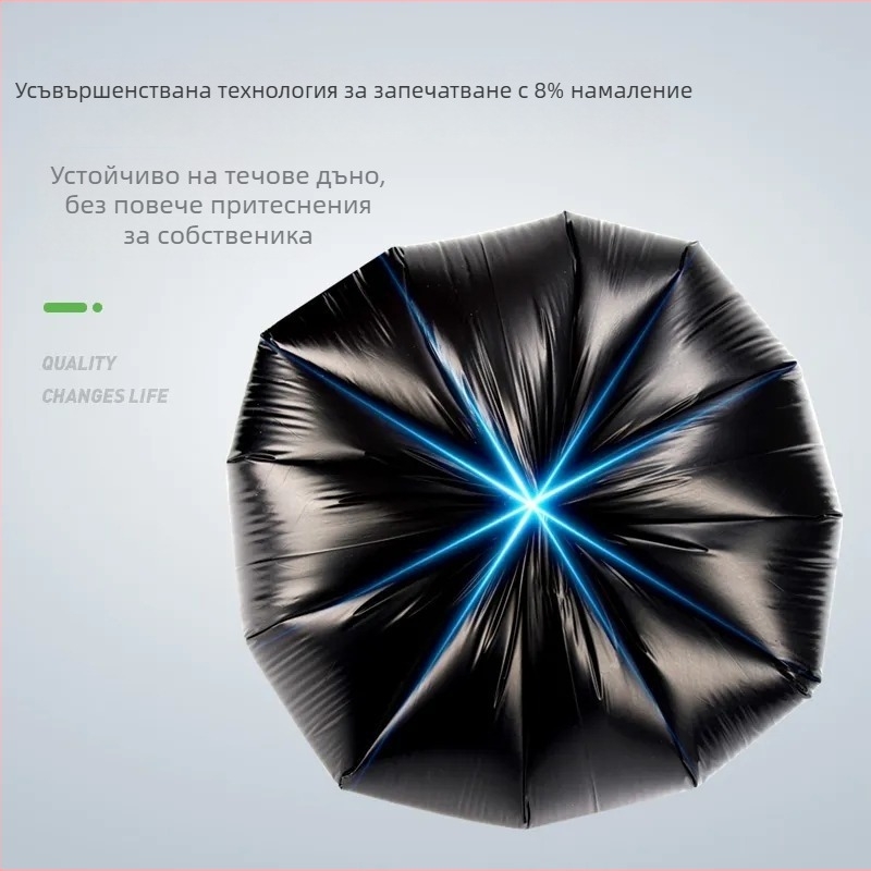 Чанти за боклук с жилетен стил, еднократни, 45×60 см, черни, удебелени, за домашна кухня.