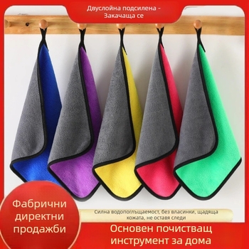 Кухненска микрофибърна кърпа с коралово кадифе – маслоотблъскваща, абсорбираща, закачваща се, почистваща, без разпад на влакна