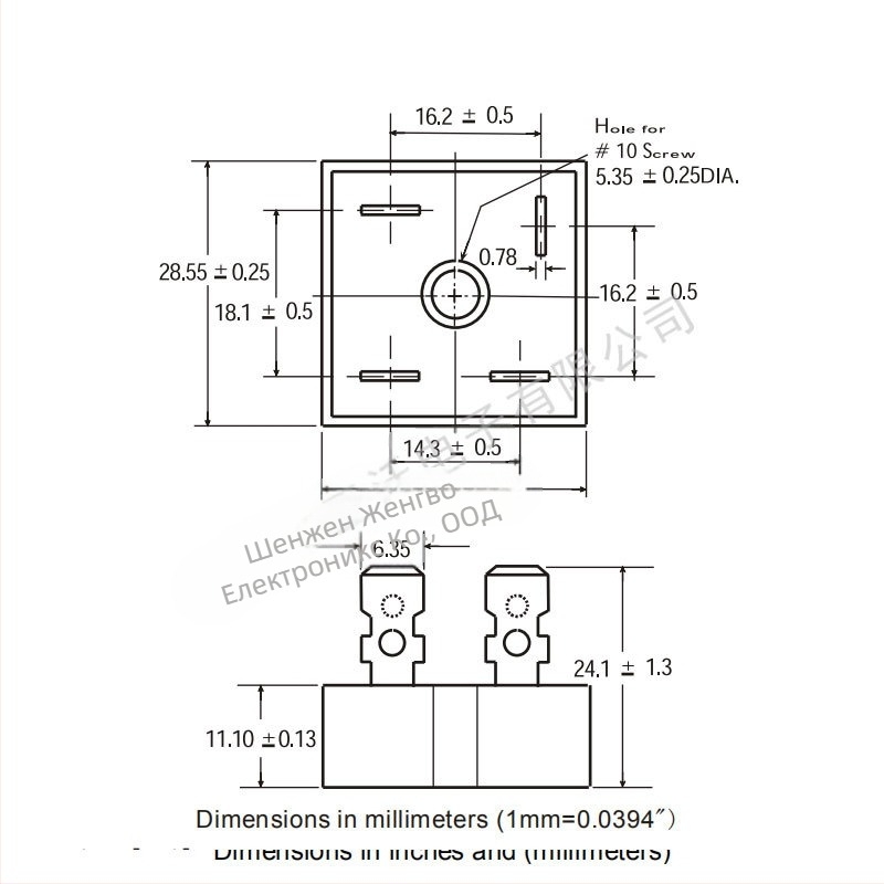 KBPC3510/2510/5010 1000V мостов изправител за устройство за обработка на отпадъци