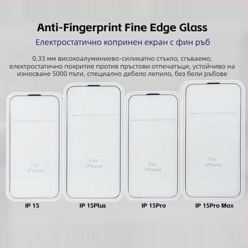 YOT закалено стъкло за екран – предна защита за iPhone 13/14 серия, висока прозрачност, антиотпечатъци