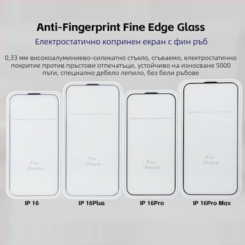 YOT закалено стъкло за екран – предна защита за iPhone 13/14 серия, висока прозрачност, антиотпечатъци