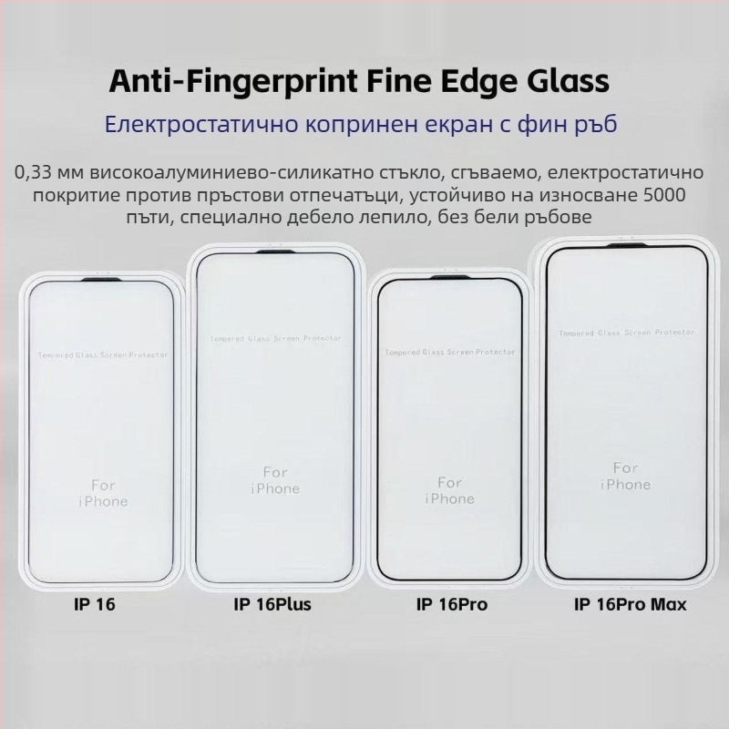 YOT закалено стъкло за екран – предна защита за iPhone 13/14 серия, висока прозрачност, антиотпечатъци