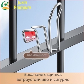Балконна сушилня за дрехи от неръждаема стомана, подвижна с единична опора, външна употреба