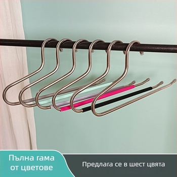 Стилна закачалка за дрехи от неръждаема стомана с форма на гъска, стойка за панталони и гардероб за съхранение, многофункционална нехлъзгаща се закачалка