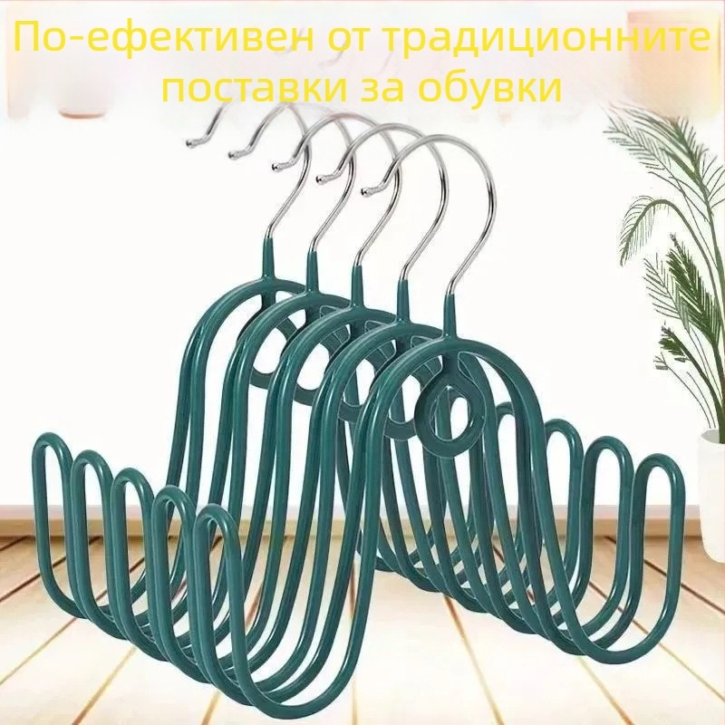 Сушилен рафт за обувки от неръждаема стомана за балкон, ветроустойчив дизайн, външно и вътрешно сушене, крилообразна конструкция