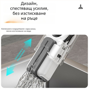 Мултифункционален настолен мини моп, ръчен, без изплакване, гъба за попиване за баня, тоалетна и кухня