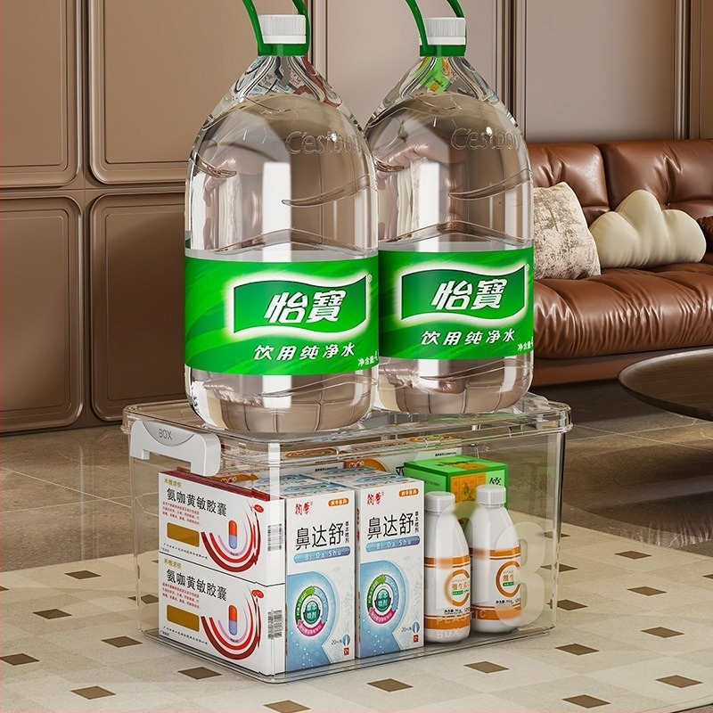 Персонализирана аптечка за дома с избор на цвят — прозрачна, многослойна преносима кутия за лекарства