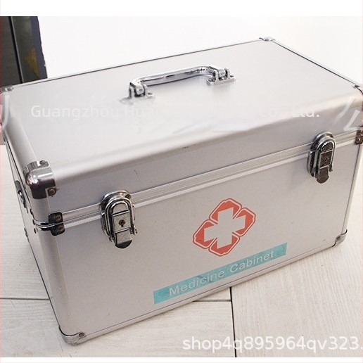 Преносим комплект за първа помощ от алуминиева сплав за дома, компактна метална аптечка