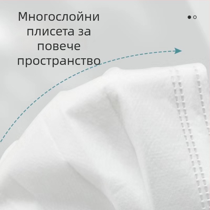 Бели еднократни маски, 50 броя