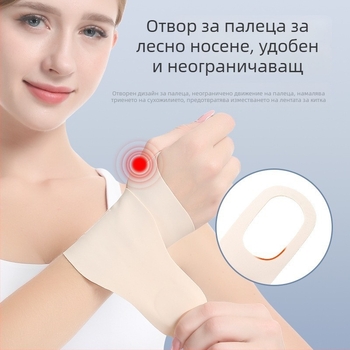 Защита за китка за бадминтон и тенис – против навяхване, компресионна опора за китка с фиксация на сухожилието и стабилизация на ставата, лека женска спортна защита за китка