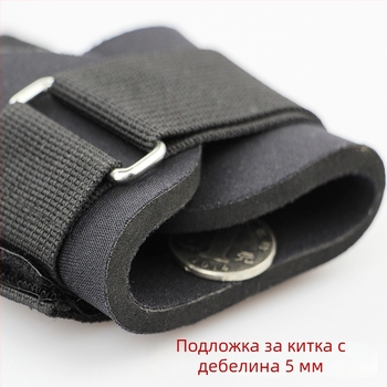 Подпомагаща лента за китка за фитнес с антихлъзгащ захват; усилваща лента за дърпане и захват за щанга и дъмбели; подходяща за набирания