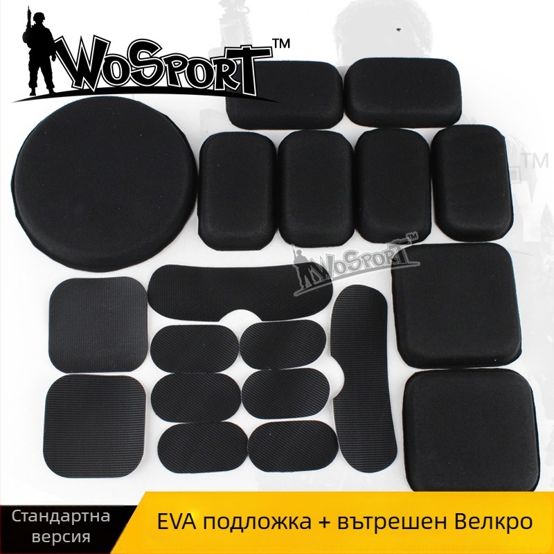 WOSPORT Комплект аксесоари за полева каска с EVA подплата и Velcro закопчаване