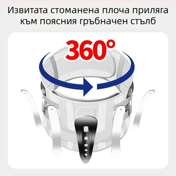 Дишащ колан за кръста за мъже и жени, предназначен за възстановяване от дискова херния, пояс с опора от стоманена плоча