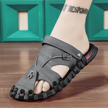 Мъжки лятни сандали със затворен нос, екстра голям размер, лято 2025