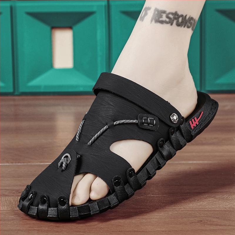 Мъжки лятни сандали със затворен нос, екстра голям размер, лято 2025