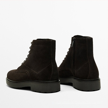 Мъжки ботуши Desert за есен и зима, набук кожа, връзки, стил Мартин