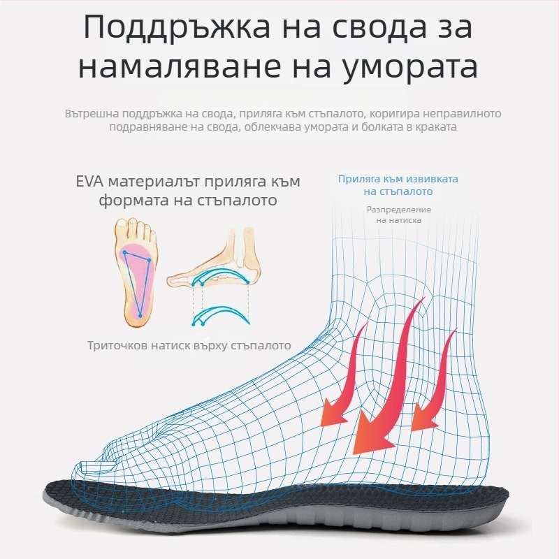 Спортни стелки за обувки за мъже и жени, дишаща паметна пяна, попиване на пот, дезодориращи, удебелени, с висока еластичност и ударопоглъщане за бадминтон.