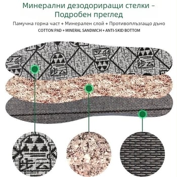 Buyun 1663 Четири сезона дезодориращи стелки за мъже и жени, дишащи и абсорбиращи пот, ленени стелки