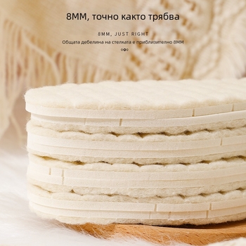 Вълнена зимна стелка за обувки – дебела, мека, абсорбира пот, висока еластичност и ударопоглъщане, унисекс, пълна стелка