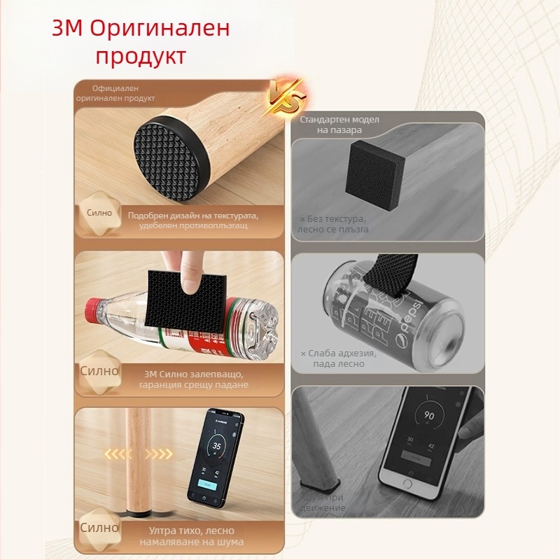 3m Подложки за крака на масата, удебелени, антихлъзгащи, тихи защитни подложки за крака на мебели, повдигащи, износоустойчиви за маси и столове