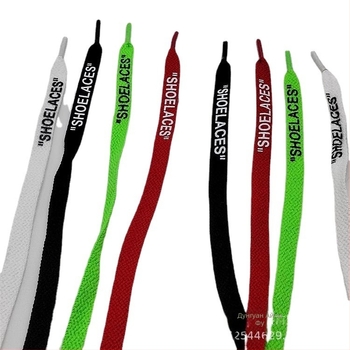 8 мм широки цветни полиестерни ленти, жакардово тъкани, с прост отпечатан надпис – шнурки за обувки, колан и лента за шапка