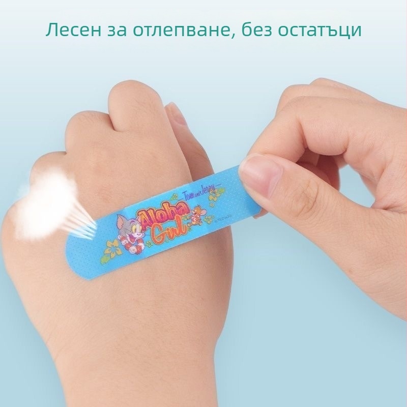 Haishi Hainuo Карикатурни лепенки за рани, 100 бр. (5 ленти × 20 пакета), хемостатични лепенки, защита за крака от триене, медицински продукт