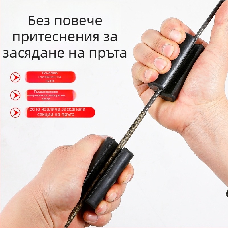 Гумен изтегляч за риболовна въдица с заключващ съединител