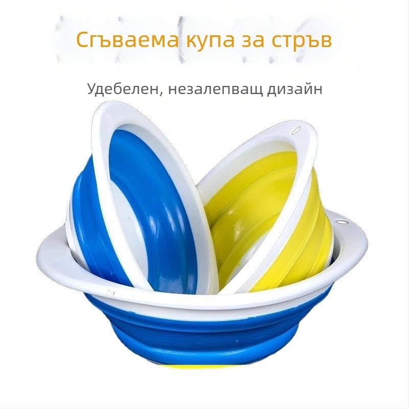 Телескопична сгъваема купа за стръв, пластмасови риболовни аксесоари, цветна външна кутия за стръв