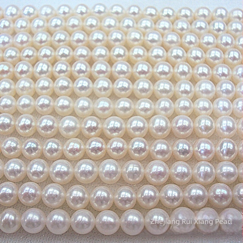 Колие от пресноводни култивирани перли, кръгли, 7–8 mm HFY-1618