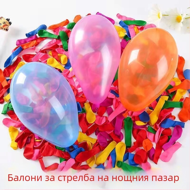 Балони пълни с вода за игри със стрелба на нощен пазар, 12 инча, оранжево-червени