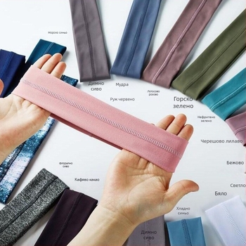 Женски спортни ленти за глава за европейски и американски пазари, ленти за коса за йога, абсорбиращи потта, бързосъхнещи принтирани аксесоари за глава