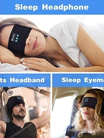 Лента за глава с музика и безжично Bluetooth за бягане и йога - полиестер - налични цветове: черен, сив, син, червен