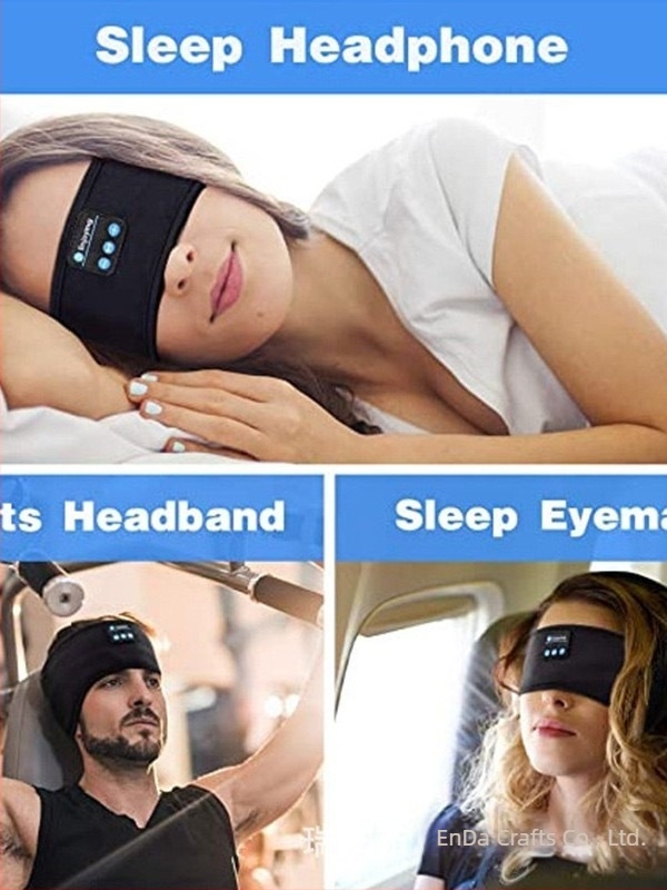 Лента за глава с музика и безжично Bluetooth за бягане и йога - полиестер - налични цветове: черен, сив, син, червен